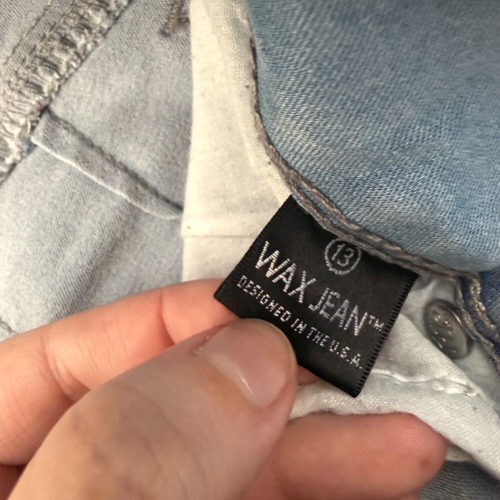 Wax Jean Light Wash Skinny Jeans | Stretch Denim | “Butt, I Love You!” | Size 13 - Picture 10 of 10